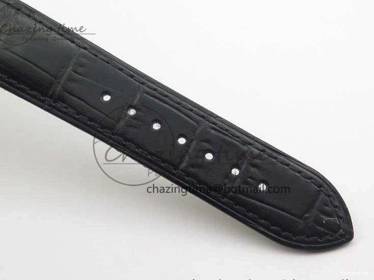 0509 Sophisticated Seamaster Edizione Venezia RG Best Edition Black Dial On Leather Strap A 8125